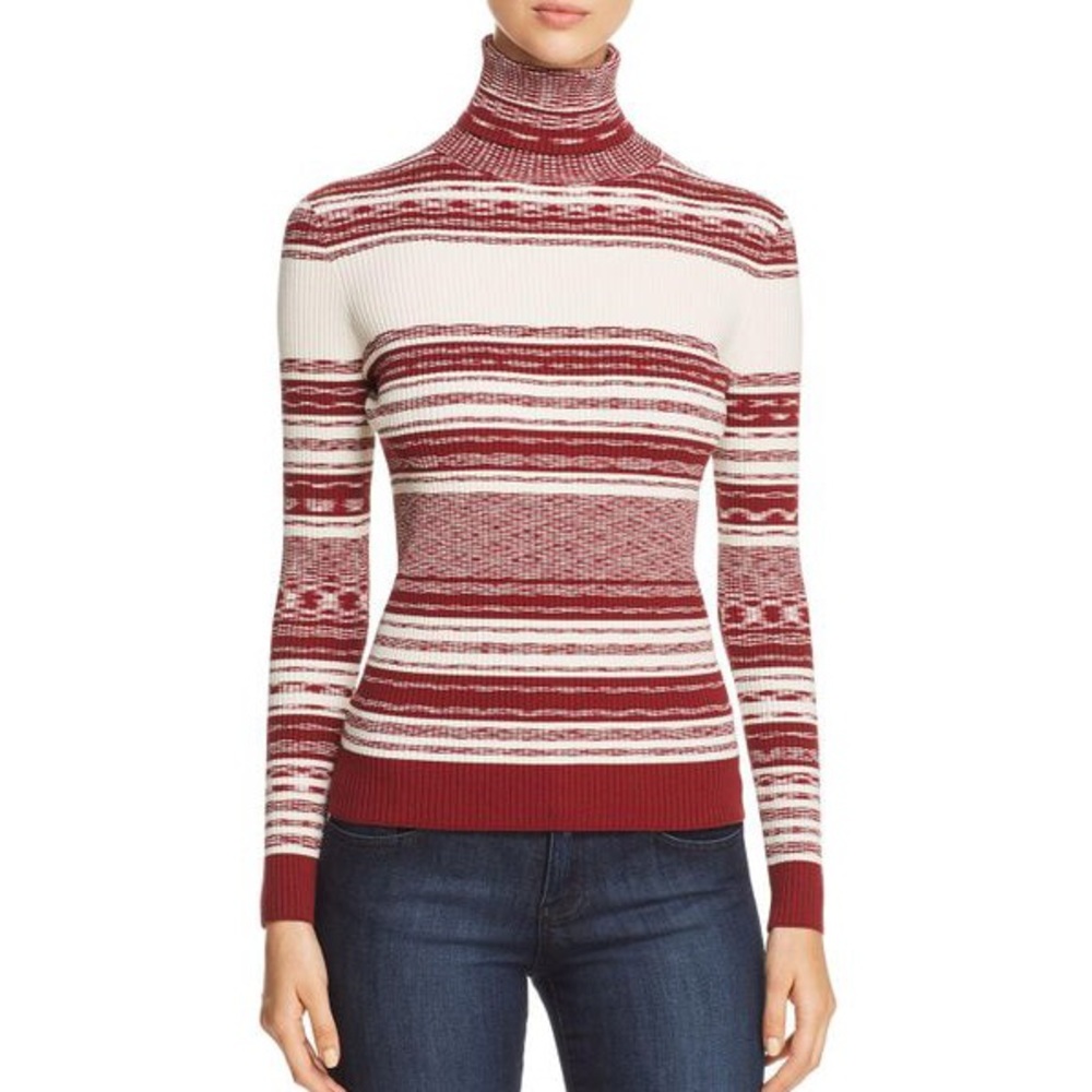 NWT Tory Burch Striped Turtleneck Julie Sweater